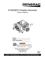Generac XT8000EFI G0071620 User manual