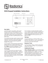 Radionics D223 Installation guide