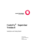 Lucent Technologies CentreVu Supervisor Version 8 Installation And Getting Started Manual