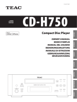 TEAC CD-H750 Owner's manual