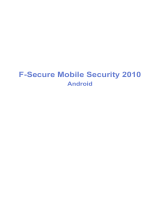 F-SECURE MOBILE SECURITY 2010 FOR ANDROID Owner's manual