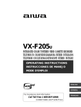 Aiwa VX-F205u Operating Instructions Manual