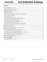 Tascam DA-6400dp User manual