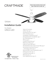 Craftmade Union UN52-LED Installation guide