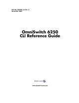 Alcatel-Lucent OmniSwitch 6250 Cli Reference Manual