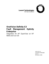 Lucent Technologies OneVision DEFINITY G3 Fault Management Integration Manual