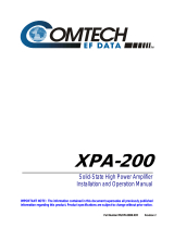 Comtech EF Data XPA-200 Operating instructions