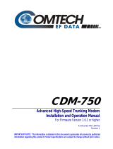 Comtech EF Data CDM-750 Operating instructions