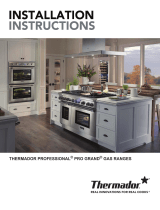 Thermador  PRG364JDG  Installation guide
