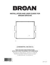 Broan ERVS100S Installation guide