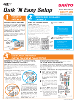 Sanyo Vizzon HT27546 Quick setup guide