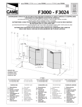 CAME F 3024 Owner's manual