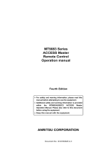 Anritsu MT9083 Series Operating instructions