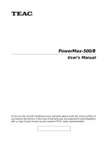 TEAC PM500B User manual