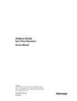 Tektronix SPG600 User manual