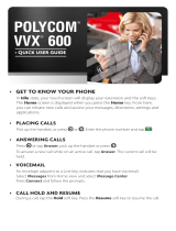 Polycom VVX 600 series Quick User Manual