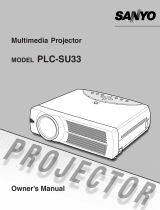 Sanyo PLC-SU33 User manual