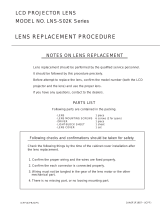 Sanyo LNS-S02K Series Lens Replacement Manual