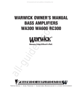 Warwick BC300 Owner's manual