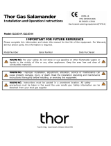 Thor Salamander GL163-P Installation And Operation Instructions Manual