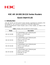 H3C AR 18-3XE Series Quick Start