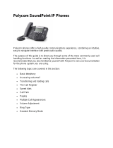 Polycom soundpoint IP series User manual
