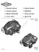 Simplicity OPERATOR'S MANUAL -ENGINE, MDL 110000 120000 123P00 User manual