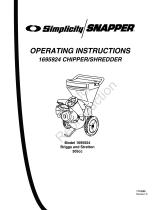 Simplicity SIMPLICITY/SNAPPER DOM CHIPPER/SHREDDER User manual