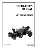 Simplicity 40" SNOWTHROWER ATTACHMENT User manual