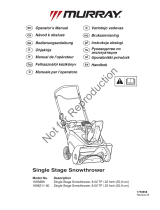 Simplicity SNOWTHROWER, MURRAY CE SINGLE STAGE SNOW 8.0TP 22 INCH User manual