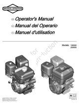 Simplicity ENGINE, MODEL 190000, 250000 User manual