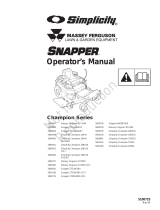 Simplicity 2007 SIMPLICITY / MASSEY / SNAPPER ZTR SERIES User manual