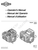 Simplicity ENGINE, MODELS 190000 250000 User manual