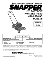 Simplicity SAFETY INSTRUCTIONS & OPERATOR'S MANUAL FOR SNAPPER 21" 'EASY LINE' WALK BEHIND MOWERS User manual