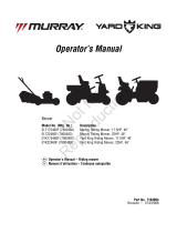 Simplicity OPERATOR'S MANUAL FOR FRENCH MURRAY/YARD KING 46-INCH TRACTORS User manual