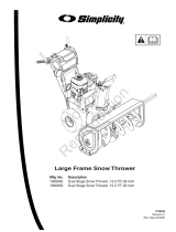 Simplicity SIMPLICITY LF DUAL STAGE SNOW THROWER, 13.5/15.5 TP AND 28/30" WIDTH User manual