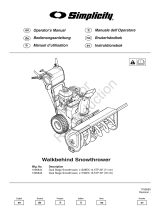 Simplicity SIMPLICITY DUAL STAGE SNOWTHROWER CE, LFD 14.5/28 AND 16.5/30 User manual