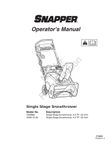 Simplicity SNOWTHROWER, SNAPPER NA SINGLE STAGE SNOW 9.0 TP 22 INCH User manual