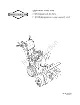Simplicity SNOWTHROWER, DUAL-STAGE, BRIGGS & STRATTON DOMESTIC 36/3 User guide