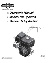Simplicity ENGINE, MODEL 245400, VANGUARD User manual