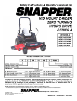 Simplicity MID MOUNT Z-RIDER ZERO TURNING HYDRO DRIVE SERIES 3 User manual