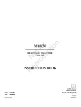 Simplicity M10/30 HERITAGE TRACTOR User manual