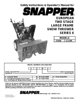 Simplicity EUROPEAN TWO STAGE LARGE FRAME SNOWTHROWER SERIES 6 User manual