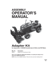 Simplicity ATTACHMENT, 885634 ADAPTER FOR SNOWTHROWER & HITCH User manual