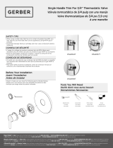 Gerber Opulence Single Handle 3/4" Thermostatic Valve Trim Kit User manual