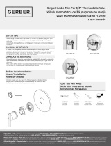 Gerber Parma Single Handle 3/4" Thermostatic Valve Trim Kit User manual