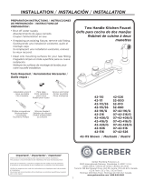 Gerber Classics Two Handle Kitchen Faucet Deck Plate Mounted User manual