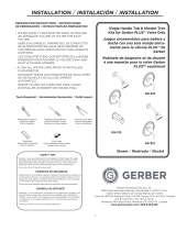 Gerber Maxwell Single Handle Tub & Shower Trim Kit User manual