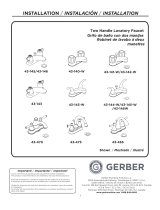 Gerber Maxwell Single Handle Centerset Lavatory Faucet Less Drain User manual