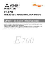 Mitsubishi Electric FR-E700-NE ETHERNET Owner's manual